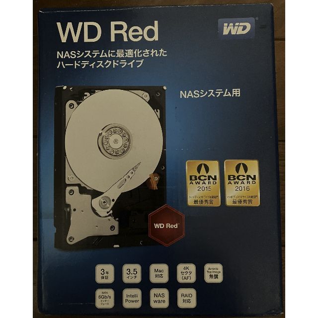 PC/タブレットWD Red 8TB NAS用HDD 使用時間15397時間