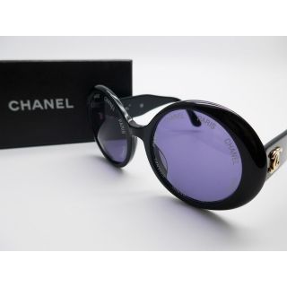 シャネル(CHANEL)の[USED/中古]CHANEL シャネル サングラス 01949 94305 サークルロゴ×CHANEL PARISロゴ ココマーク ラウンド ロゴレンズ ヴィンテージ ブラック ai-tdc-000013-4e(サングラス/メガネ)