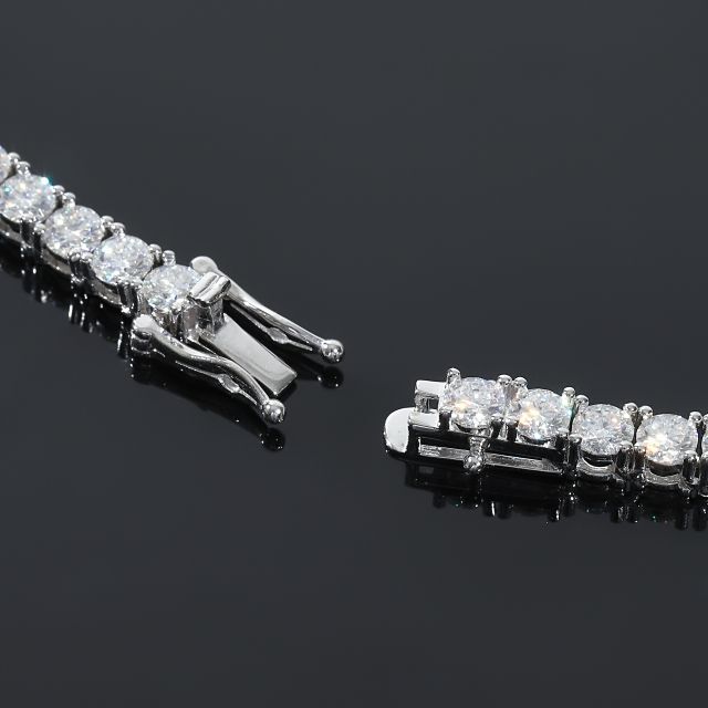 モアサナイト テニスチェーン4mm/50cmシルバー 26ctの通販 by