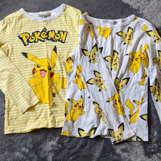 エイチアンドエム(H&M)の長袖Tシャツ Pokemon ２枚セット（130）(Tシャツ/カットソー)