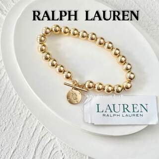 ラルフローレン(Ralph Lauren)のG533/RALPH LAUREN/8mm/南京錠ゴールドビーズブレスレット(ブレスレット/バングル)