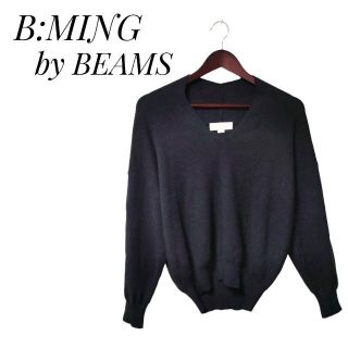 B:MING by BEAMS　Vネック　ニット　黒(ニット/セーター)