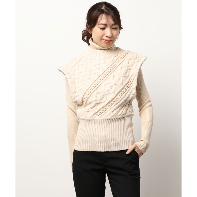 Ameri VINTAGE◆LAYERED CABLE KNIT