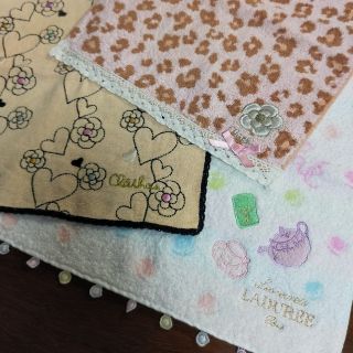 ラデュレ(LADUREE)の♡LADUREE  &  CLATHAS♡  ハンカチタオル  3枚セット(ハンカチ)