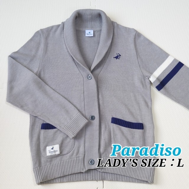 Paradiso(パラディーゾ)のパラディーゾ レディース 長袖カーディガン ショールカラー 大きめサイズ レディースのトップス(カーディガン)の商品写真