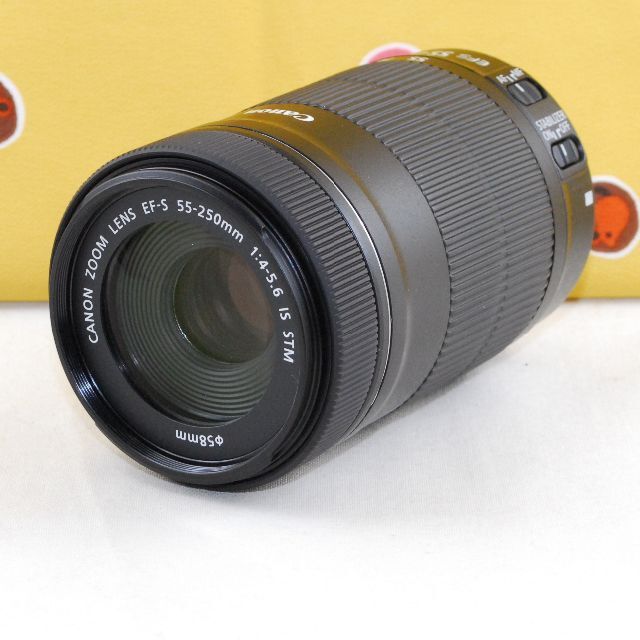 フィルター付☆美品 超望遠ズーム STM☆CANON EF-S 55-250mm www