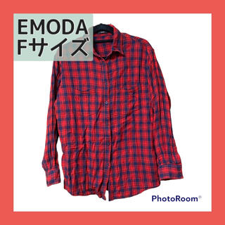 エモダ(EMODA)のEMODA エモダ　レディース　チェックシャツ　ブラウス　フリーサイズ(シャツ/ブラウス(長袖/七分))