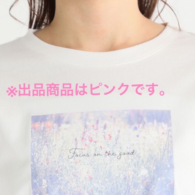 HONEYS(ハニーズ)のHONEYS 転写プリントTシャツ 長袖 Lサイズ ピンク 未使用 タグ付き レディースのトップス(Tシャツ(長袖/七分))の商品写真