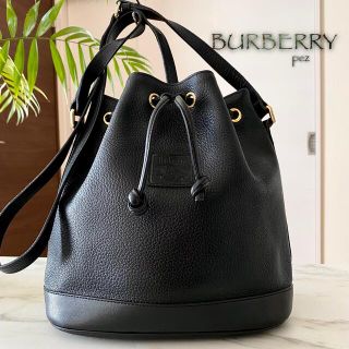 バーバリー(BURBERRY)の超美品 BURBERRY バーバリー 巾着型 レザーショルダーバッグ(トートバッグ)