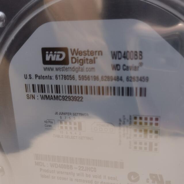 【未開封・未使用品】Western Digital WD400BB 2