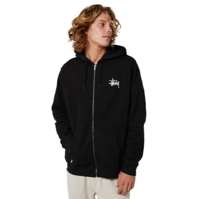 新品】stussy スウェットパーカー サイズM ブラック シップアップ-