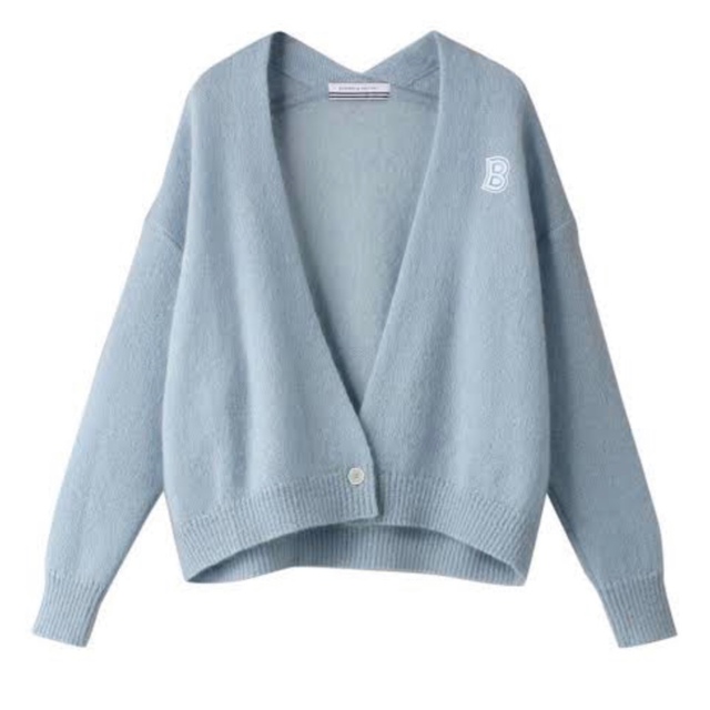 ボーダズアットバルコニーSPRING MOHAIR SHORT CARDIGAN