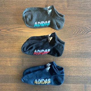 アディダス(adidas)のアディダス  ソックス　3足セット　【23㎝〜25㎝】(靴下/タイツ)