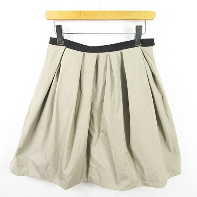 Liesse(リエス)のリエス Liesse フレアスカート 膝上丈 3 カーキ レディースのスカート(ひざ丈スカート)の商品写真