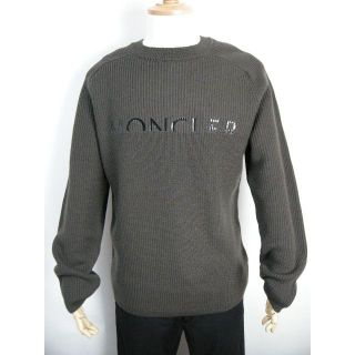 モンクレール(MONCLER)のサイズL◆新品◆モンクレール ニットセーター クルーネック カーキ系 メンズ(ニット/セーター)