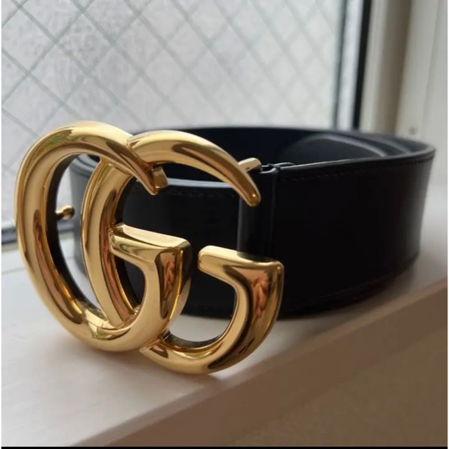 大特価】GUCCI マーモント ベルト 本革 ゴールド edca.org.ec