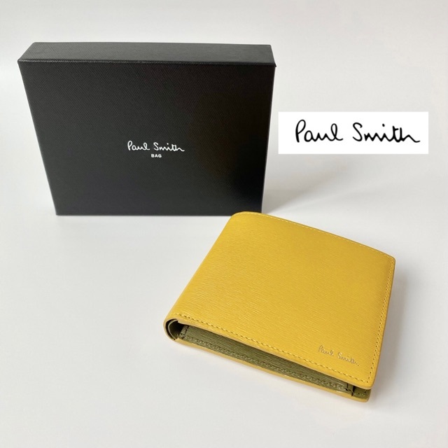 同時購入 【新品】ポールスミス Paul Smith 二つ折り財布 マスタード