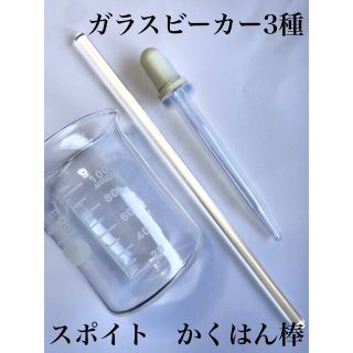 セイカツノキ(生活の木)のアロマクラフト用具　ビーカー　かくはん棒　スポイト　生活の木　ハリオ(アロマグッズ)