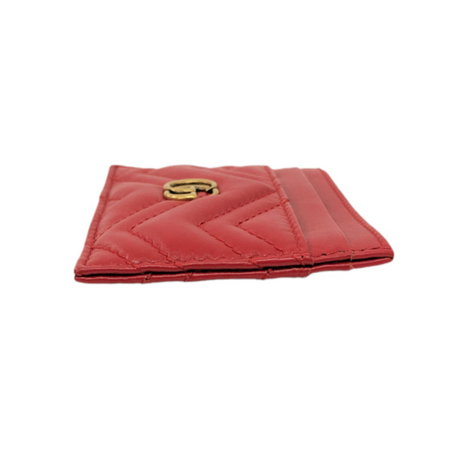 Gucci - グッチ GGマーモント カードケース レザー レッド 赤 443127の
