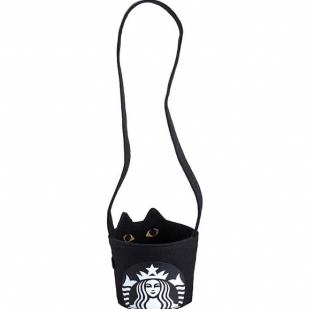 Starbucks Coffee(スターバックスコーヒー)のスターバックス ：黒猫　ドリンクホルダー　台湾　スタバ インテリア/住まい/日用品のキッチン/食器(収納/キッチン雑貨)の商品写真