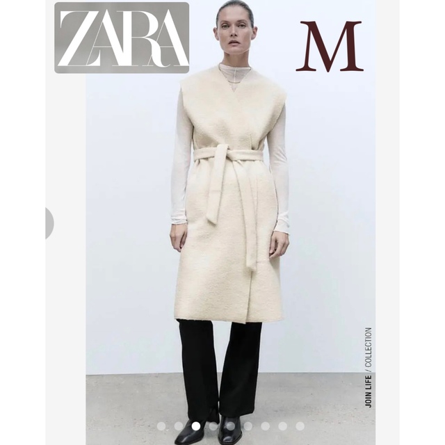 ZARA 完売 新品未使用 ベルトテクスチャーベスト