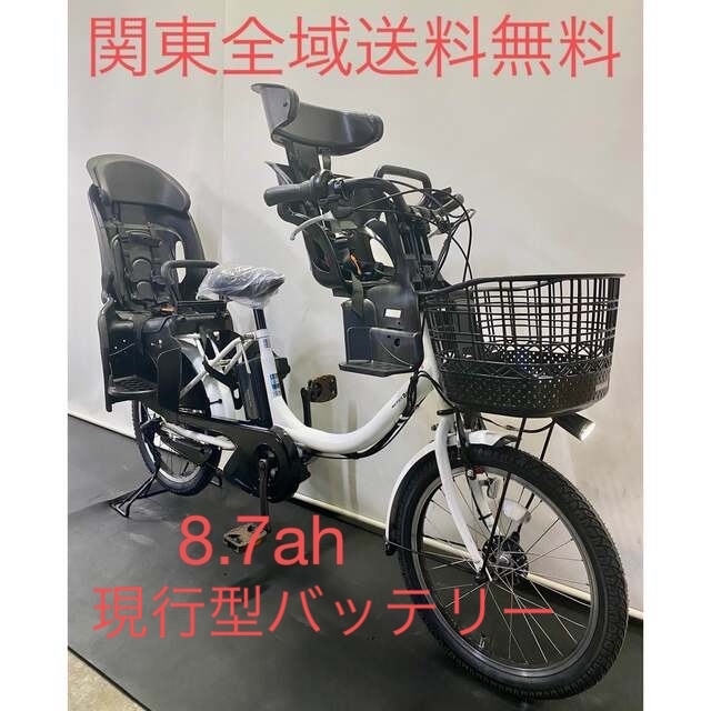 正規逆輸入品】 20インチ パスバビー ヤマハ 電動自転車 3人乗り 白