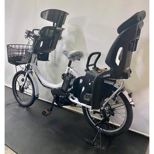 正規逆輸入品】 20インチ パスバビー ヤマハ 電動自転車 3人乗り 白