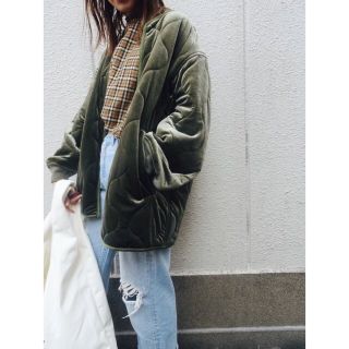 マウジー(moussy)の@moussy  ベロアジャケット(ノーカラージャケット)