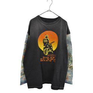 キャピタル(KAPITAL)のKAPITAL キャピタル KOUNTRY REDUX アロハ柄 アーム切替 プリント ロングTシャツ 長袖 カットソー(Tシャツ/カットソー(七分/長袖))