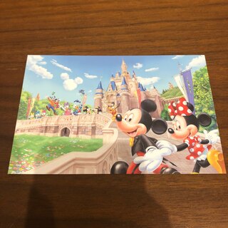 ディズニー(Disney)の【未使用】ディズニー アート シンデレラ城 ポストカード(写真/ポストカード)