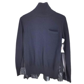 sacai - Sacai(サカイ) バックプリーツハイネックニットプルオーバー レディース