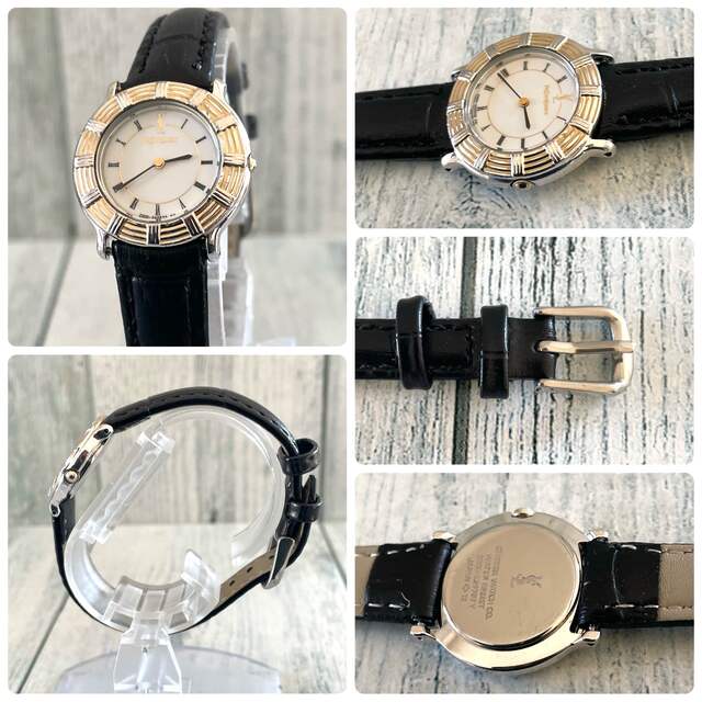 【電池交換済】Yves Saint Laurent  腕時計 コンビ YSL