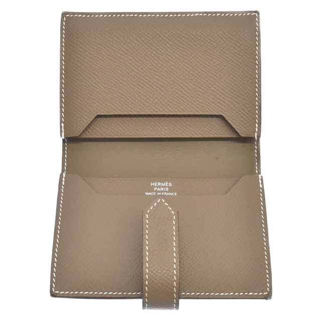 HERMES エルメス D刻印 ベアンミニ エトゥープ エプソン シルバー金具