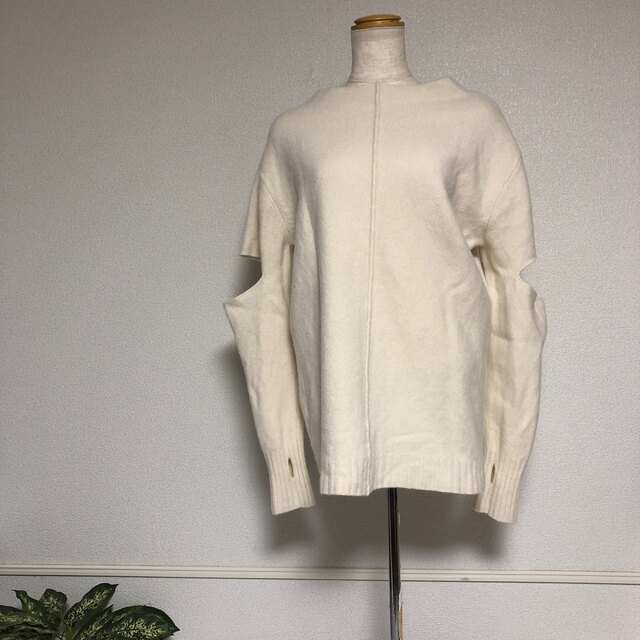 AEWEN MATOPHウール カシミヤ混 スリット ニット