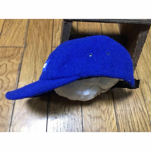 美品 SUPREME × HARRIS TWEED CAMP CAP 青 - キャップ