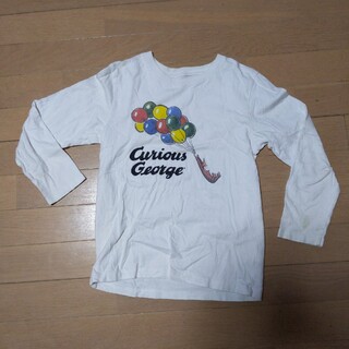 グラニフ(Design Tshirts Store graniph)のgraniphグラニフ長袖シャツ140サイズ使用品おさるのジョージ(Tシャツ/カットソー)