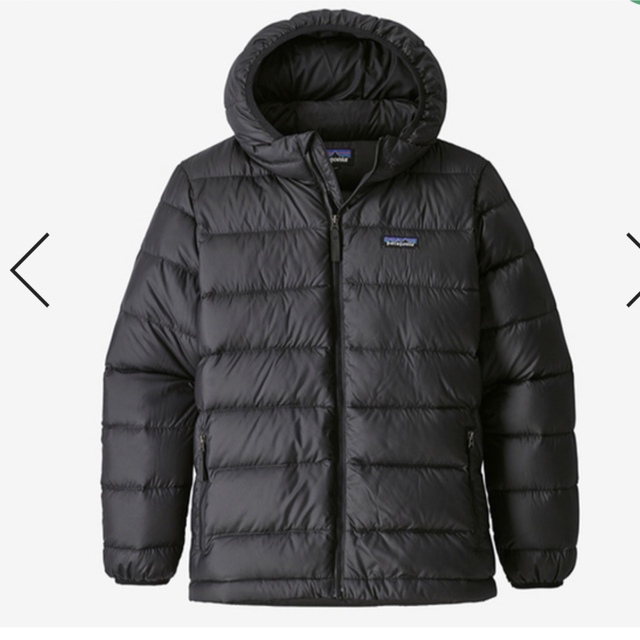 patagonia(パタゴニア)のパタゴニア ボーイズ ハイロフト ダウン セーター フーディ　XL キッズ/ベビー/マタニティのキッズ服男の子用(90cm~)(ジャケット/上着)の商品写真