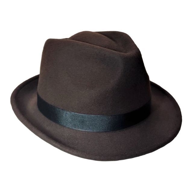 Ruben(ルーベン)の新品　RUBEN　ブラウン　62cm　プレーンポケタブルフェルトハット　中折 メンズの帽子(ハット)の商品写真