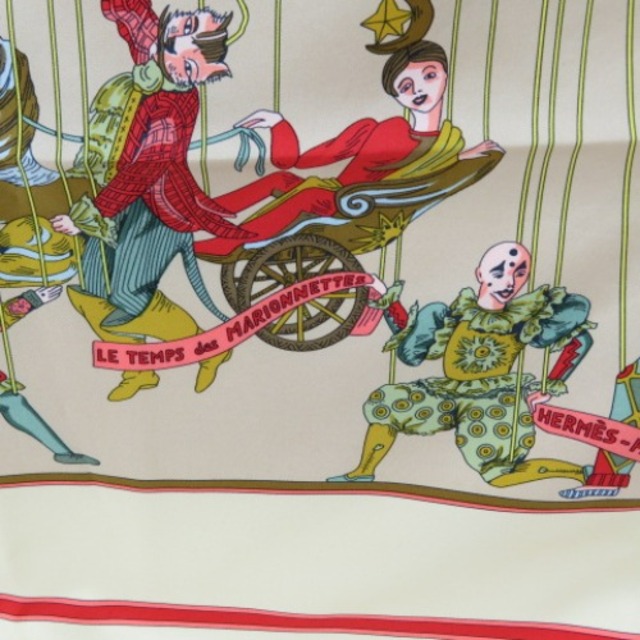 未使用品 HERMES エルメス カレ90 LE TEMPS des MARIONNETTES マリオ ...