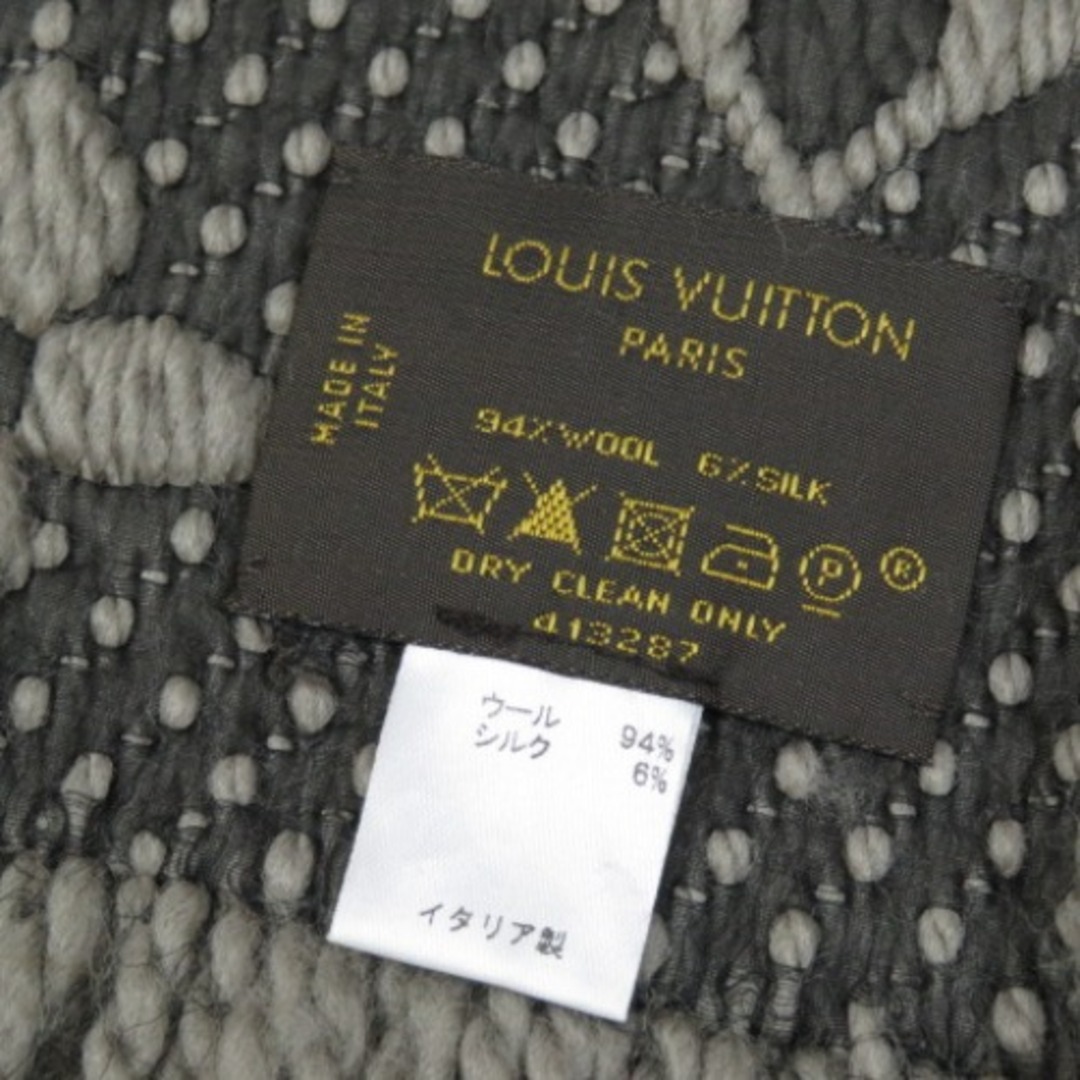 LOUIS VUITTON ルイヴィトン エシャルプロゴマニア　防寒具　 マフラー ウール/シルク グレー 3