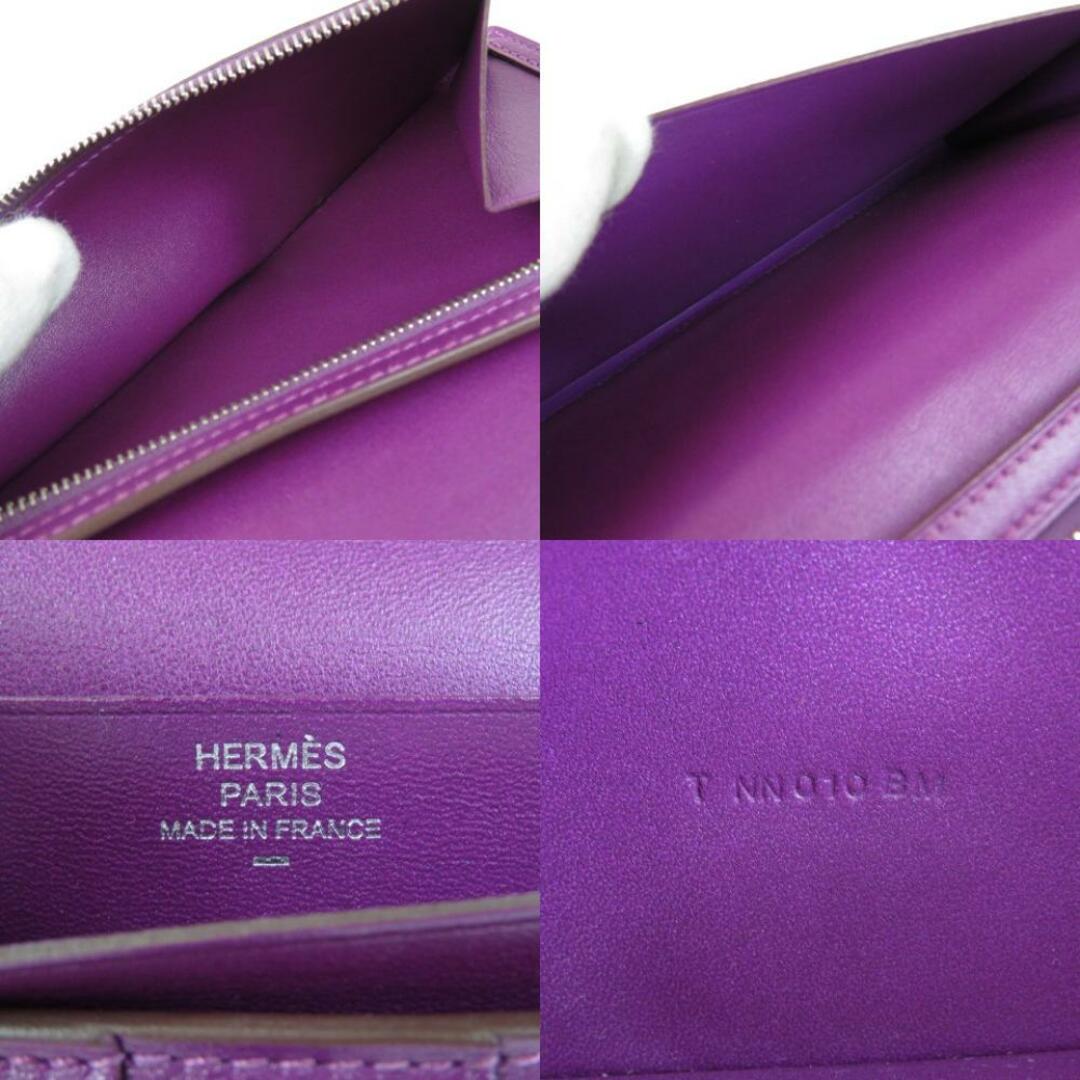 HERMES エルメス ベアンスフレ トカゲ バイカラー 長財布 リザード/ボックスカーフ パープル T刻印【中古】 HERMES エルメス ベアンスフレ トカゲ バイカラー 長財布 リザード/ボックスカーフ パープル T刻印【中古】