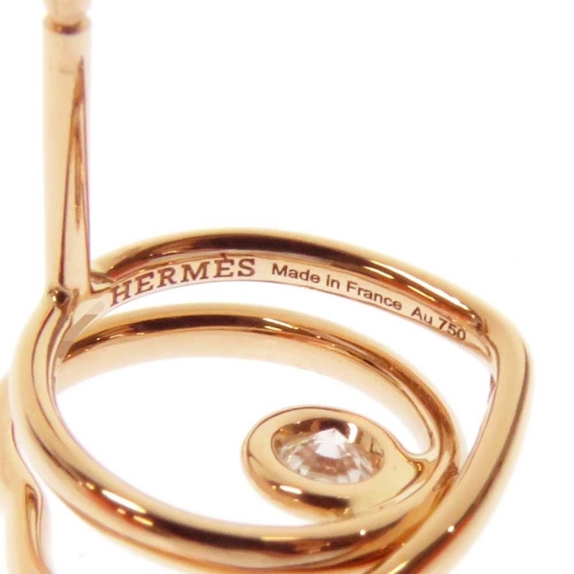 Hermes(エルメス)のエルメス ピアス ヴェルティージュ・クールTPM ダイヤ 0.11ct K18PG HERMES ジュエリー レディースのアクセサリー(ピアス)の商品写真