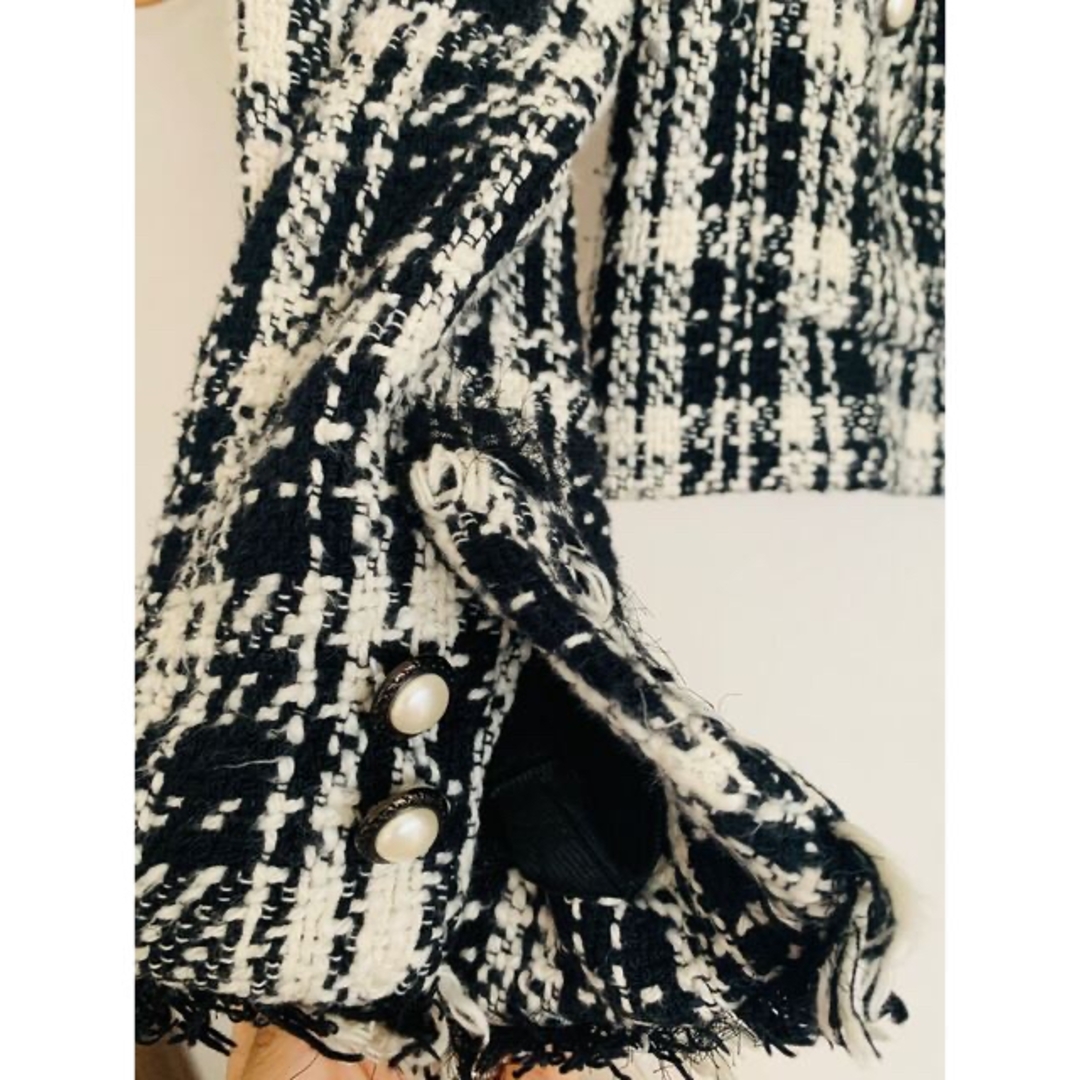 ZARA - ZARA ザラ ジャケット ノーカラージャケット ツイード ZARA - ZARA ザラ ジャケット ノーカラージャケット ツイード
