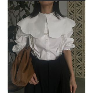 AMERI アメリ BIG COLLAR TUCK SHIRT シャツ ブラウス