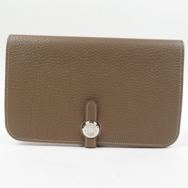 極美品 HERMES エルメス ドゴンGM S金具 メンズ 長財布 トゴ ...