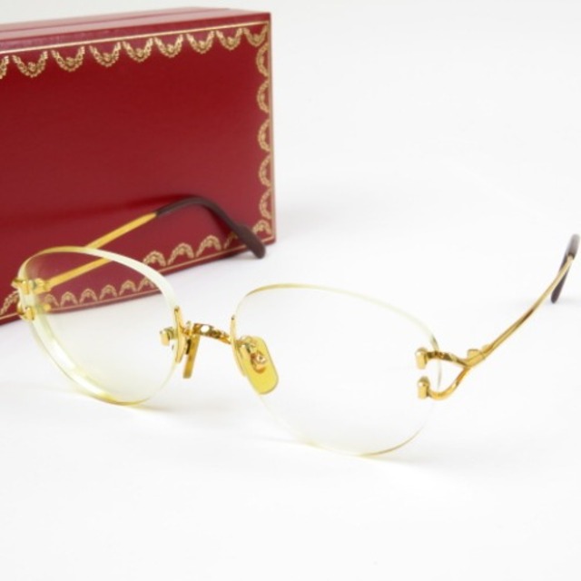 上品 Cartier - 綺麗 CARTIER カルティエ 度入り 眼鏡 メガネフレーム