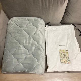 モダンデコ　敷パッド敷毛布　ミストグレー　シングル(敷パッド)