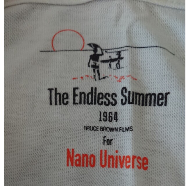 nano・universe(ナノユニバース)のnanouniverse ナノユニバース ホワイト 無地 半袖シャツ ロゴ入り メンズのトップス(Tシャツ/カットソー(半袖/袖なし))の商品写真