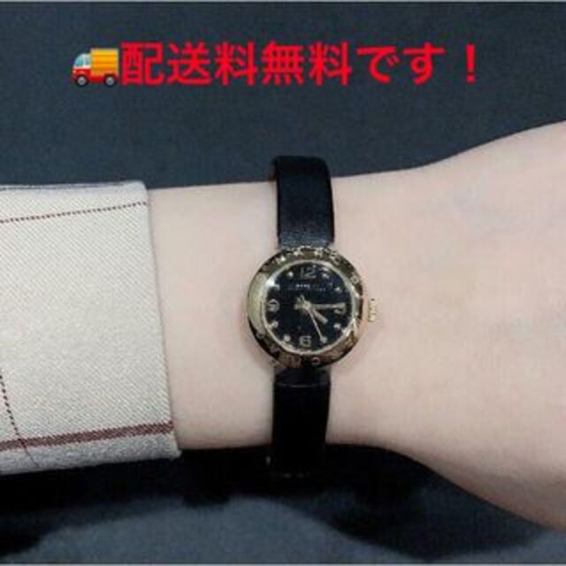 未使用品!マークジェイコブス MBM1254 腕時計 ブラック レザー
