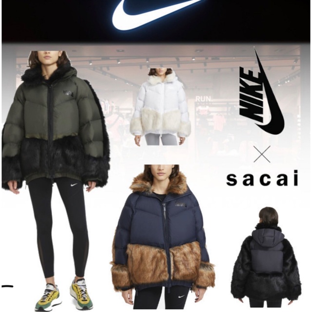 NIKEx sacai コラボファーダウン　未使用　即完売　M タグ付きサカイ 1